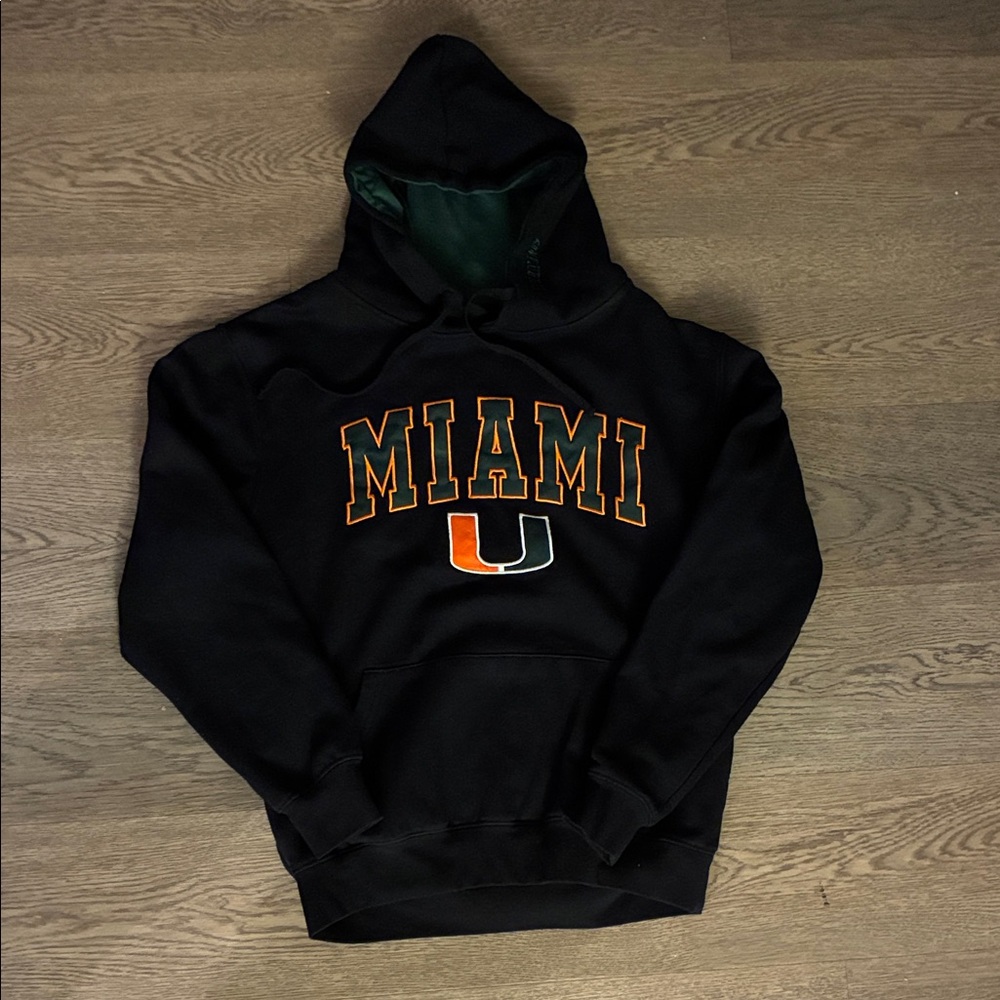 Miami Black Hoodie with Orange and Green Accents